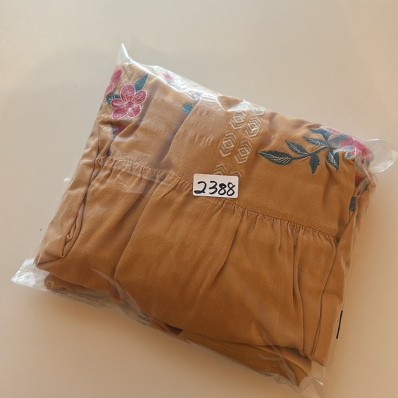 Savanna Jane EMBROIDERED BABYDOLL DRESS, MARIGOLD - Picture 12 of 12